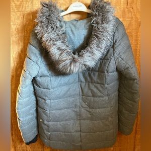 Heather Gray winter puffer coat